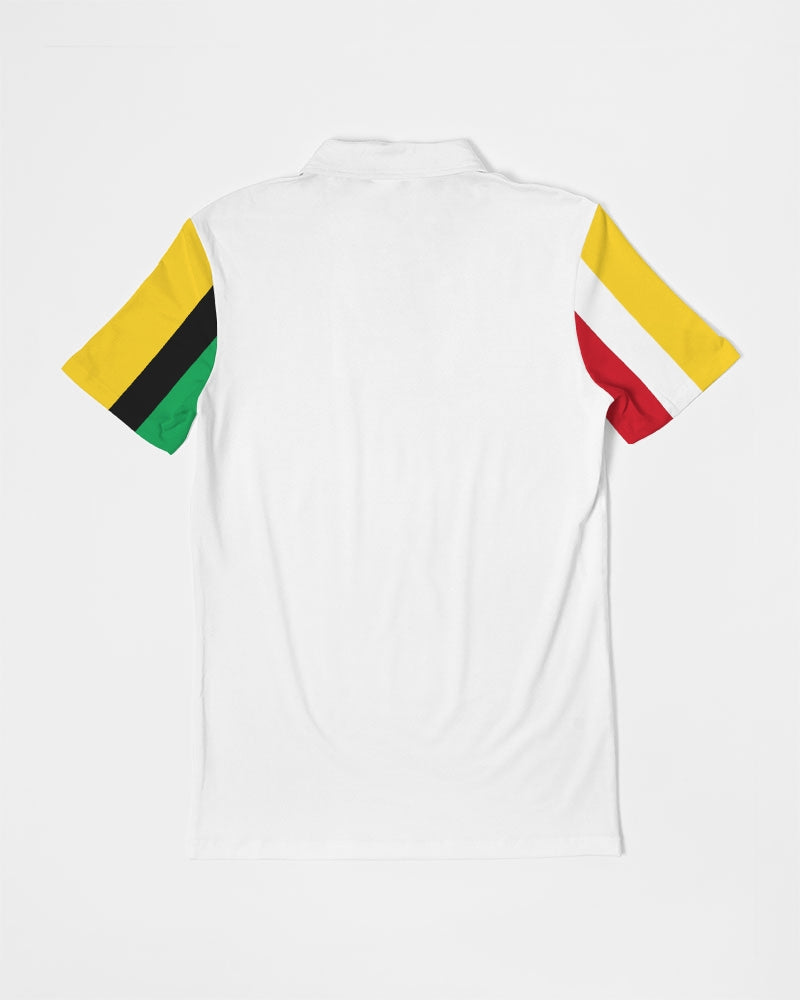 White Guyanese Swag™ Men's Slim Fit Short Sleeve Polo