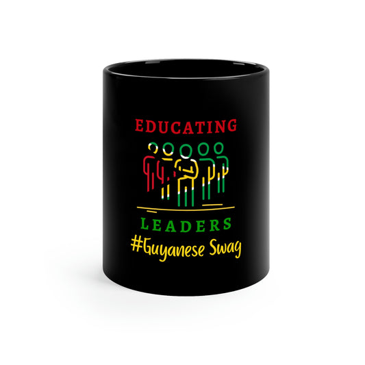 Guyanese Swag Educating Leaders 11oz Black Ceramic Mug