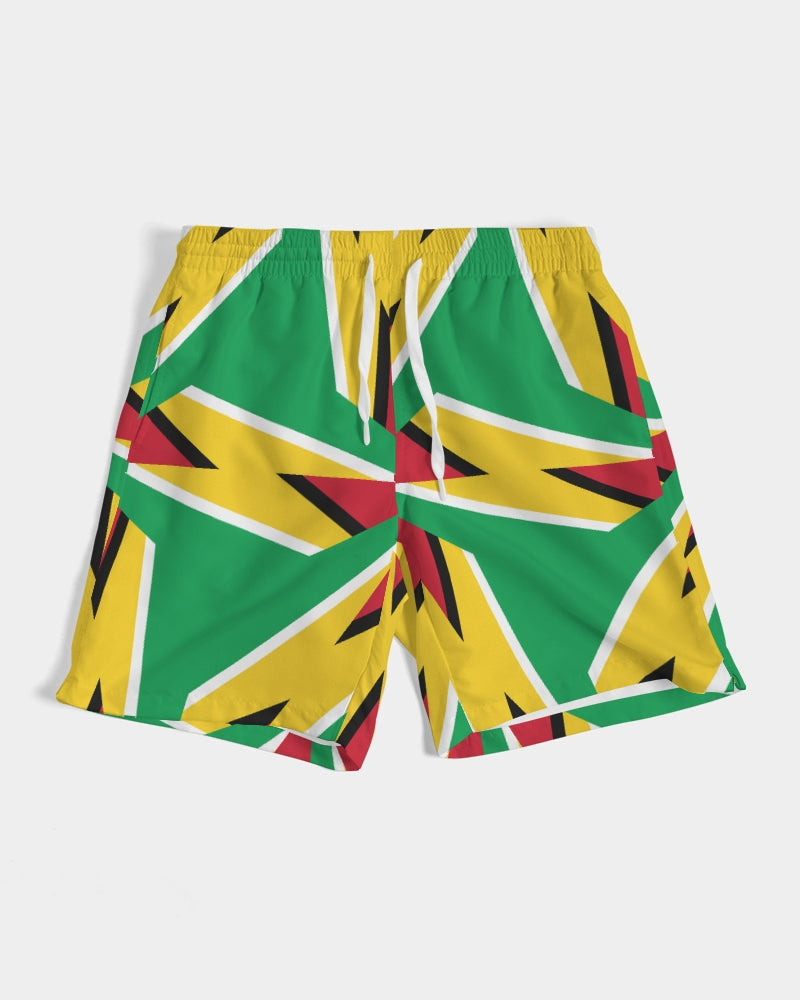 Abstract Guyana Flag Men's Swim Trunk
