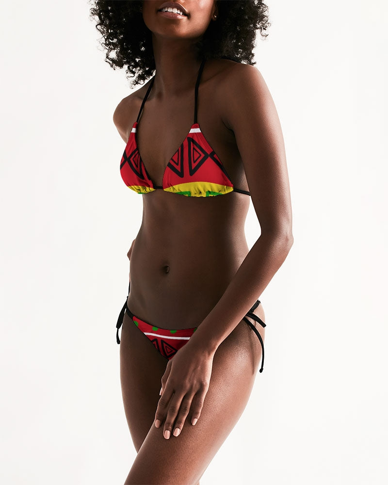 Triangle Guyanese Swag Swimsuit Women's String Bikini
