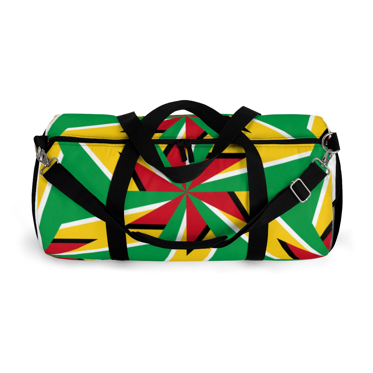Abstract Guyana Flag Duffel Bag.