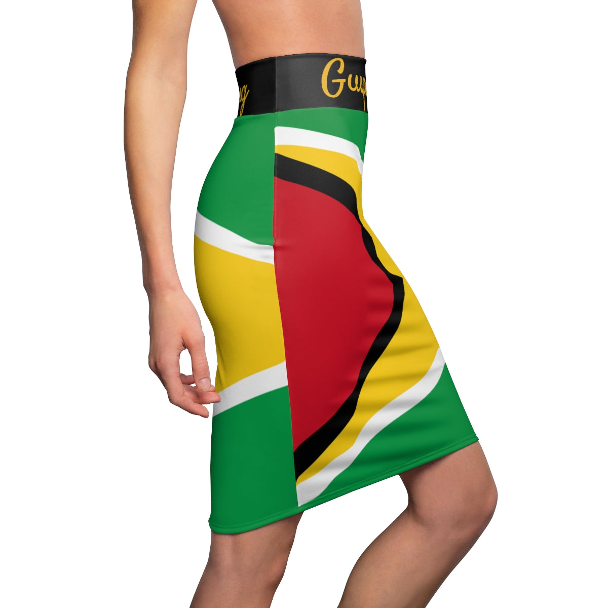Guyanese Swag Guyana Flag Women's Pencil Skirt