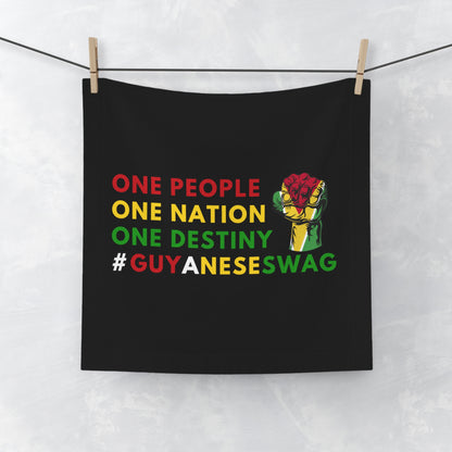 Guyana One People One Nation One Destiny Hand Towel Face Towel