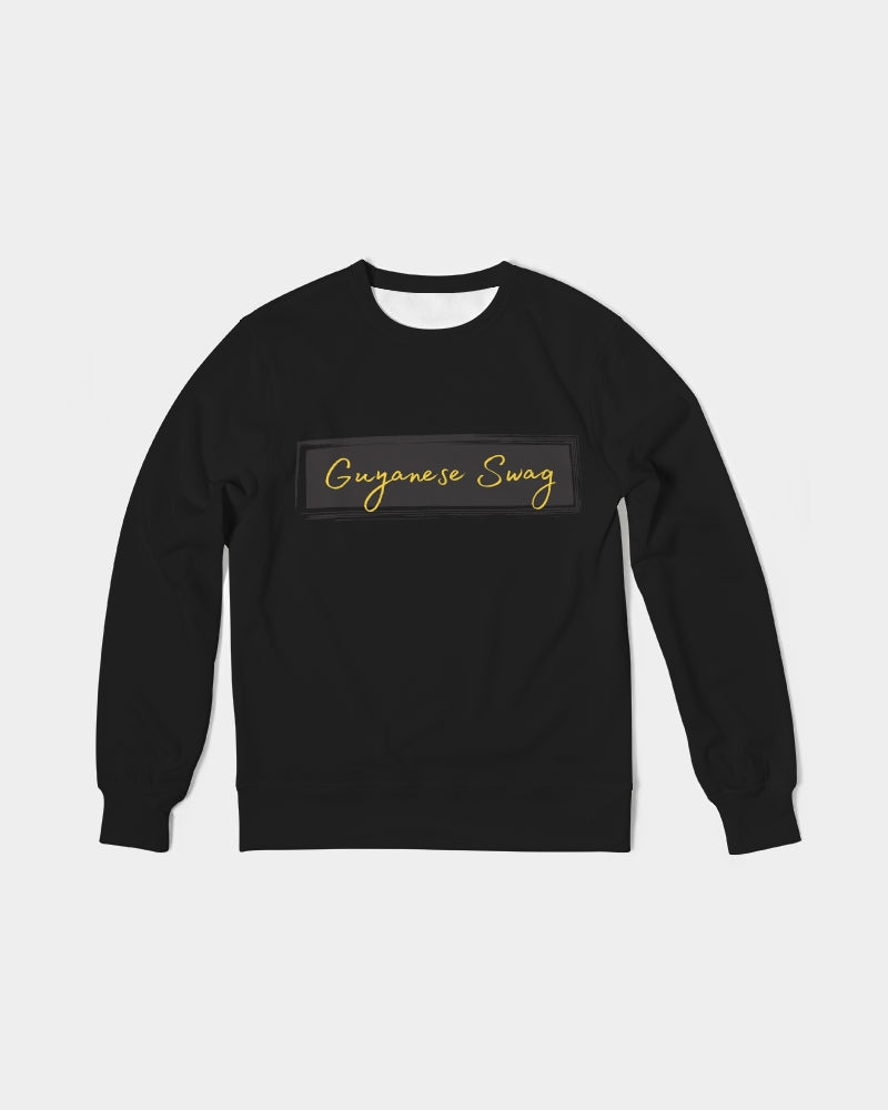 Guyanese Swag Minimalist Men's Classic French Terry Crewneck Pullover