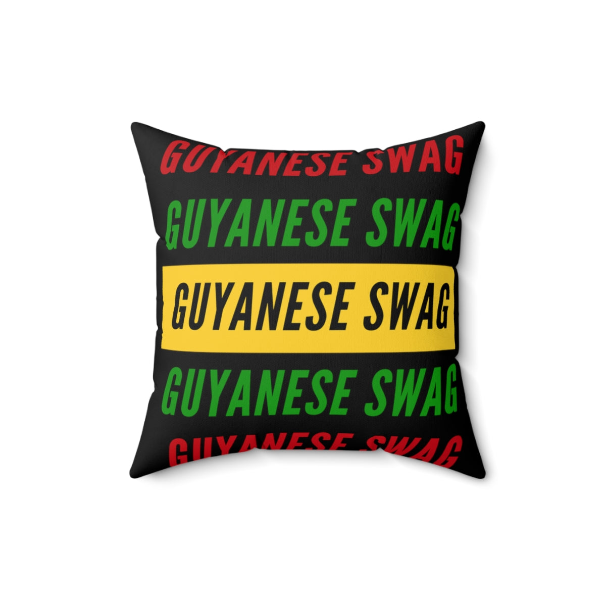 Guyanese Swag Spun Polyester Square Pillow