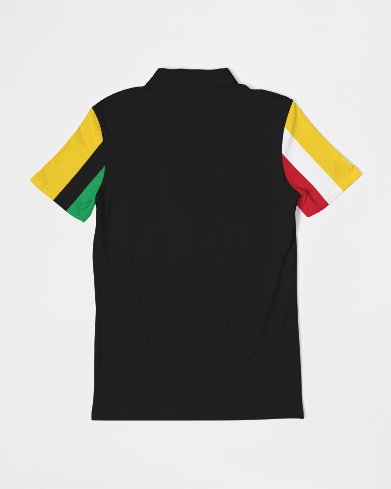 Black Guyanese Swag™ Men's Slim Fit Short Sleeve Polo.