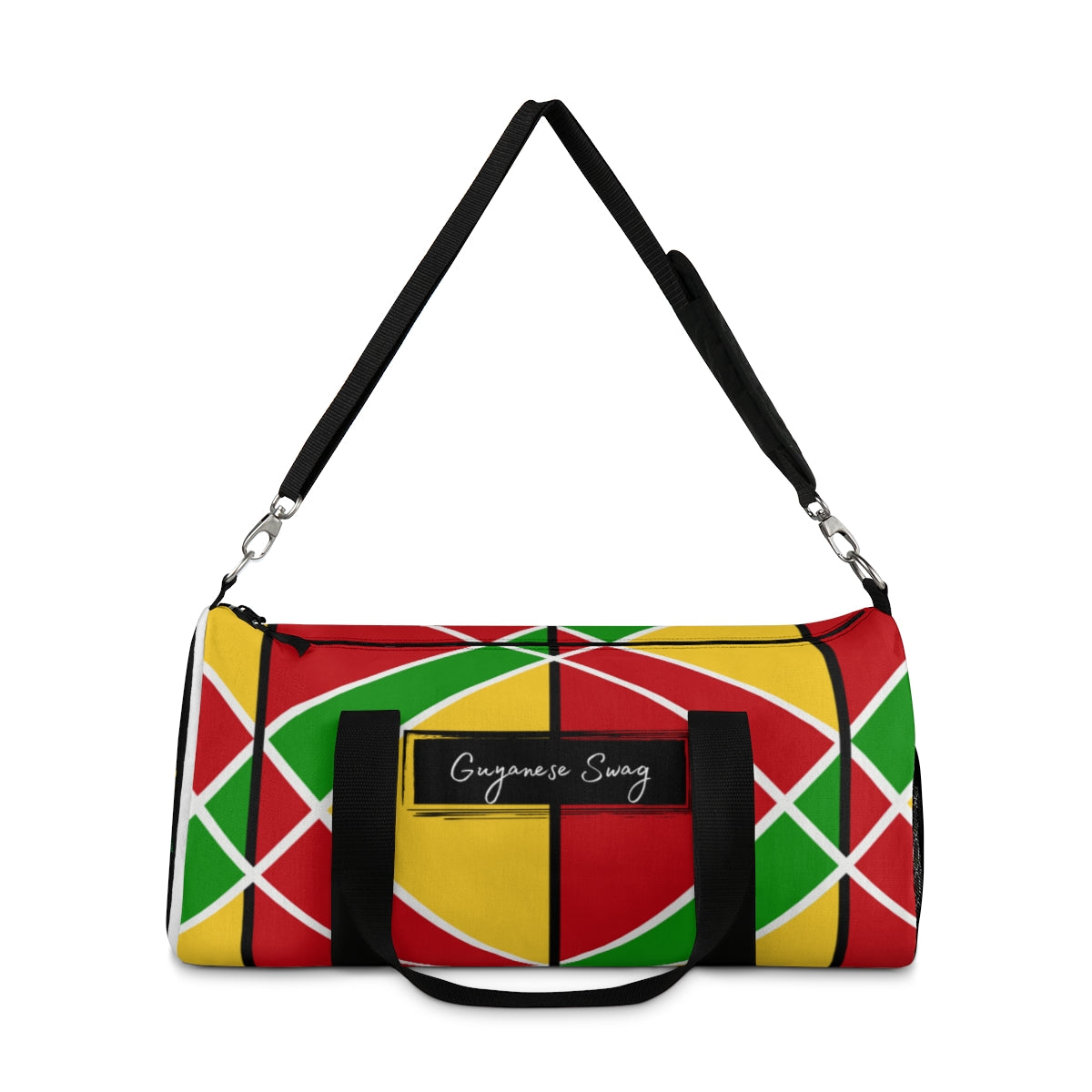 Guyanese Swag Abstract Ice Gold Green Duffel Bag.