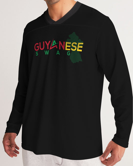 Guyanese Swag Guyana Map Men's Long Sleeve Sports Jersey