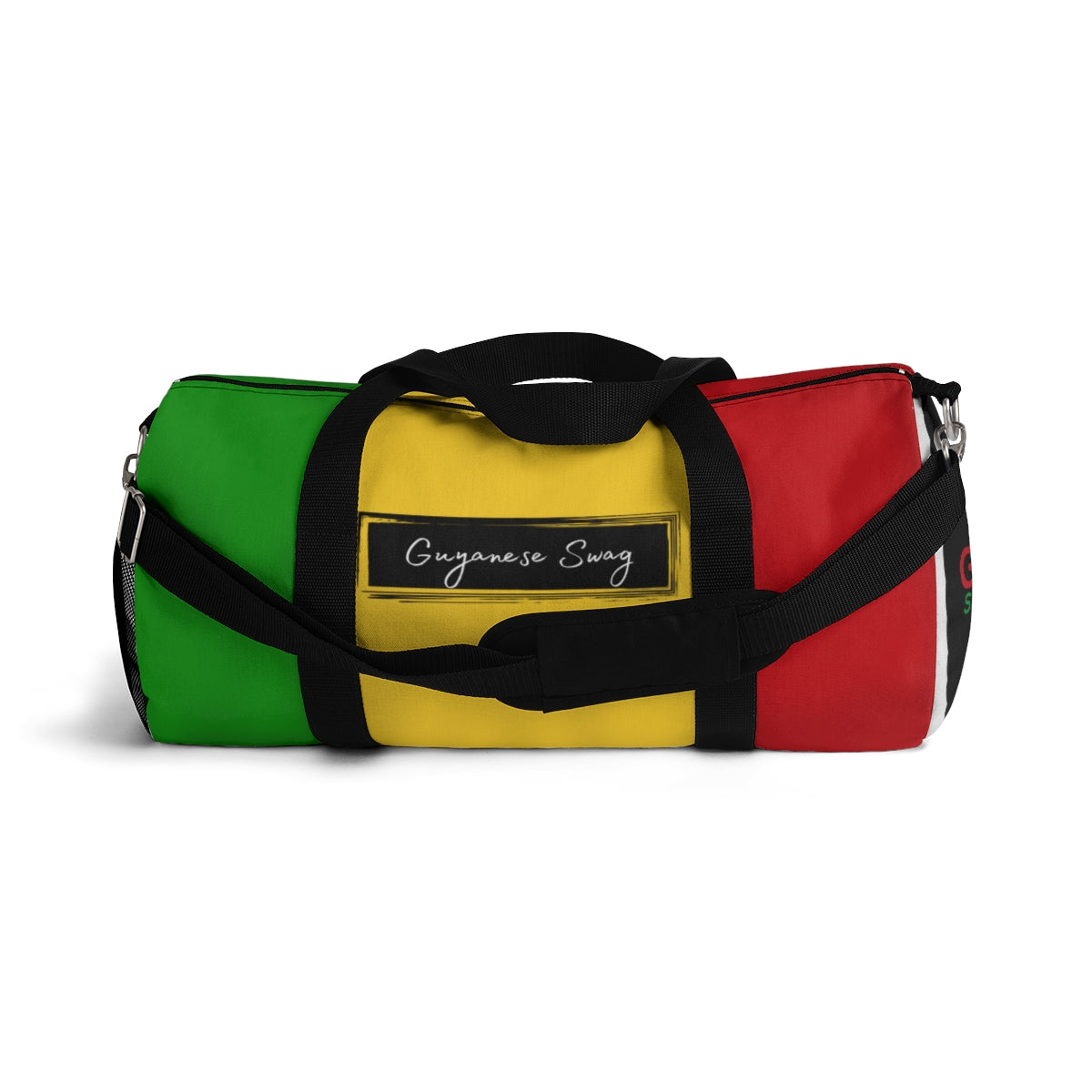 Guyanese Swag Ice Gold Green Duffel Bag.