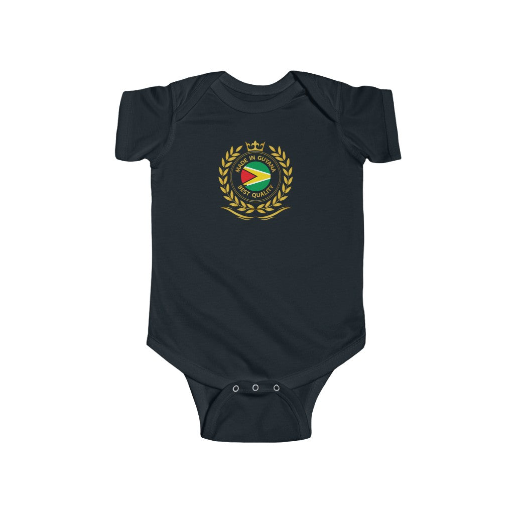 Guyana Crown Flag Infant Fine Jersey Bodysuit.