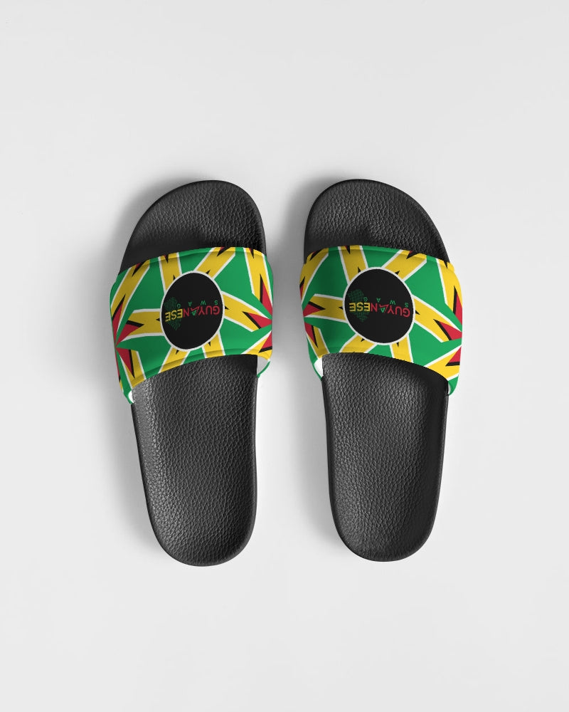 Guyanese Swag Guyana Flag Artistic Women's Slide Sandal.