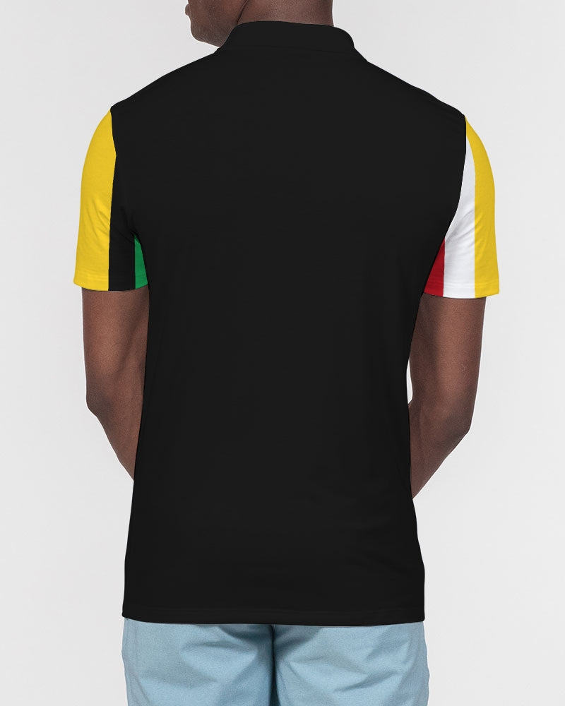 Black Guyanese Swag™ Men's Slim Fit Short Sleeve Polo.