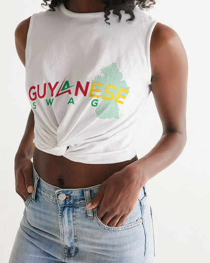 Guyanese Swag Guyana Map Women's Twist-Front Tank Top