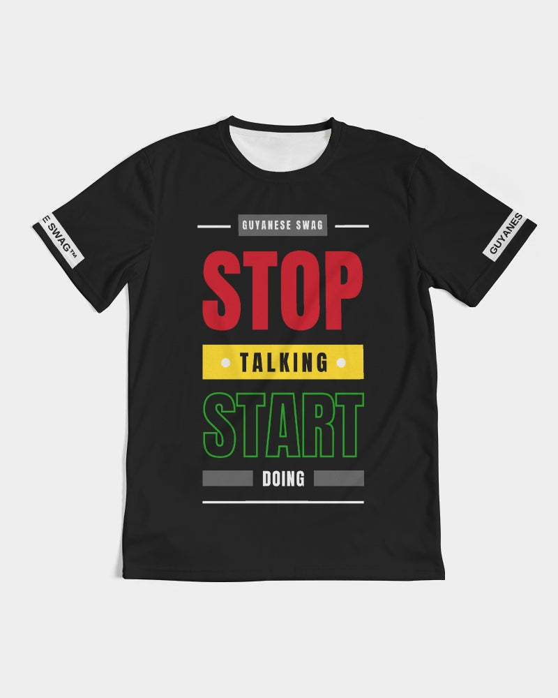 Guyanese Swag™ Stop Talking And Start Doing Men's Short Sleeve Tee