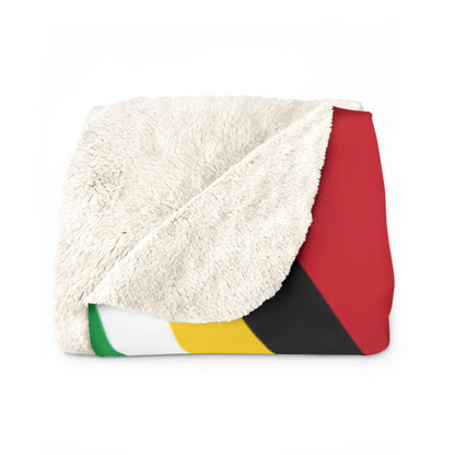 Guyana Flag Sherpa Fleece Blanket.