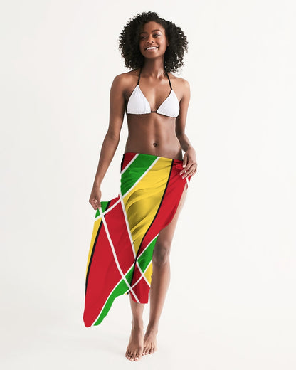 Guyanese Swag Ice Gold Green Swim Cover Up