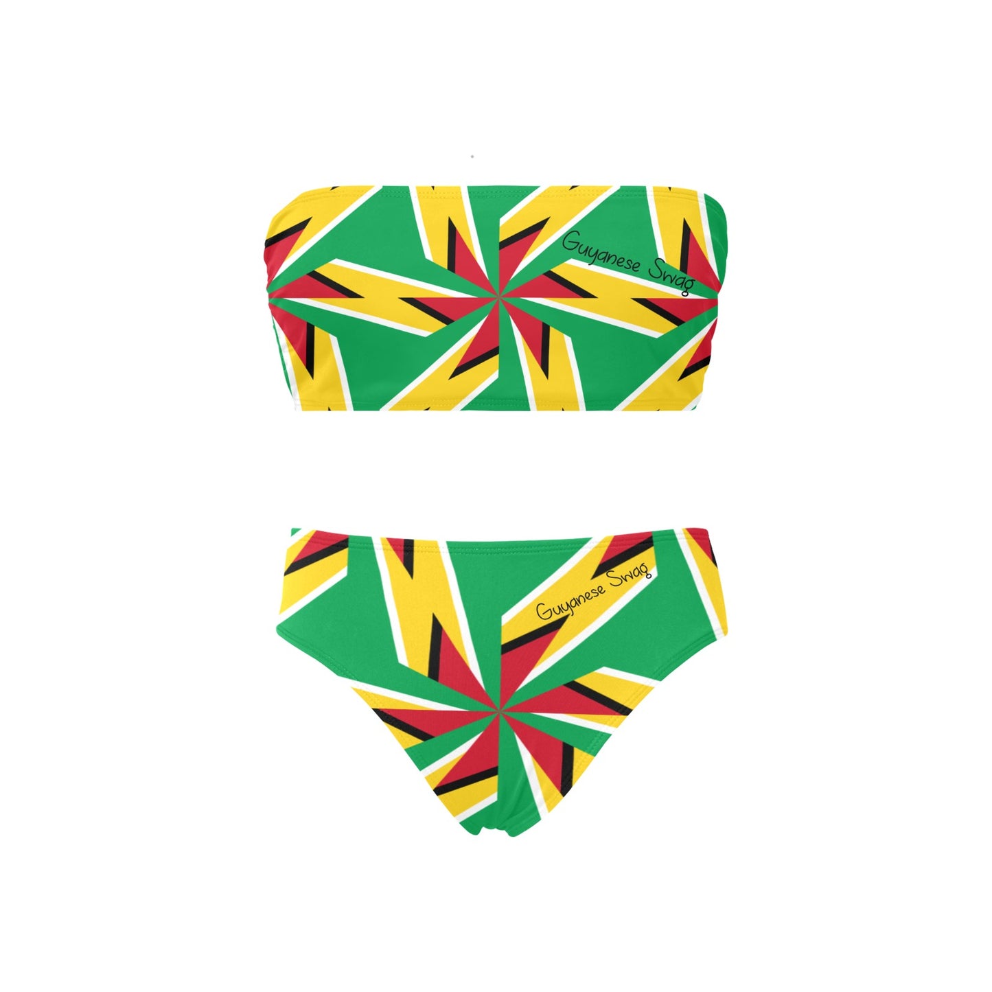 Stylish Guyanese Swag Chest Wrap Bikini Swimsuit for Women
