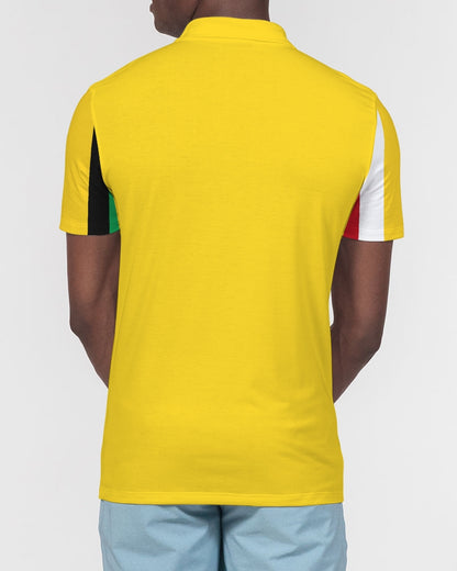 Gold Guyanese Swag™ Men's Slim Fit Short Sleeve Polo.