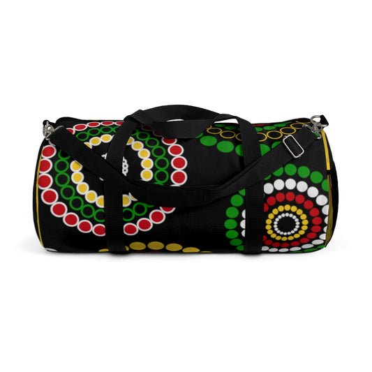 Guyanese Swag Floral Ice Gold Green Duffel Bag