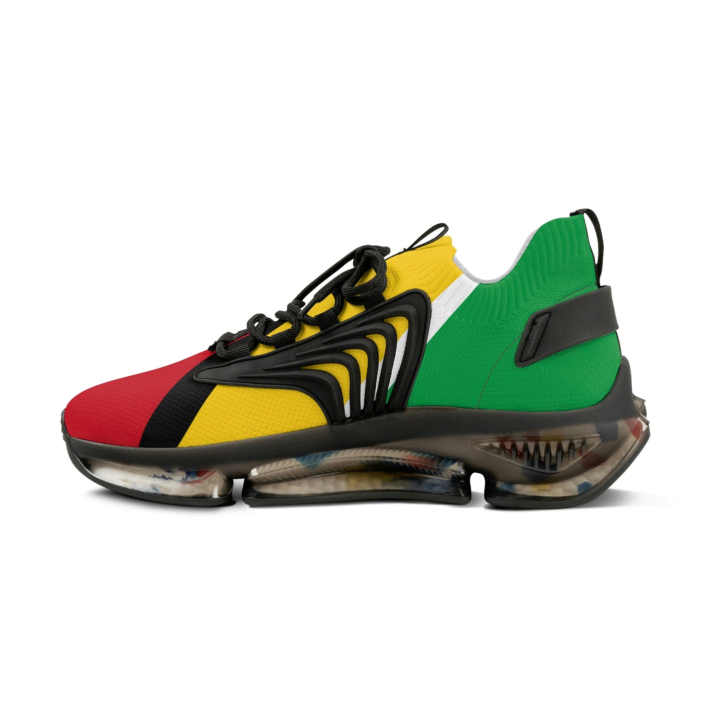 Guyana Flag Men G-Swag Mesh Sport Sneakers.