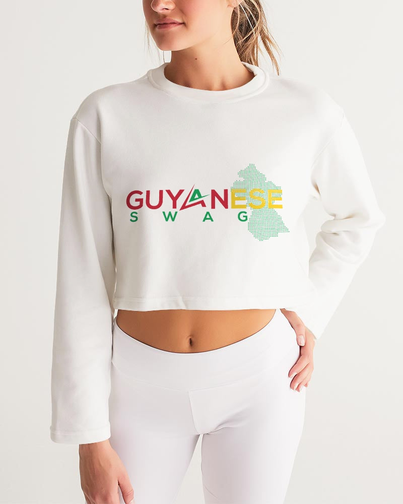 Guyanese Swag Guyana Map Women's Cropped Sweatshirt