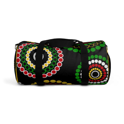 Guyanese Swag Floral Ice Gold Green Duffel Bag.