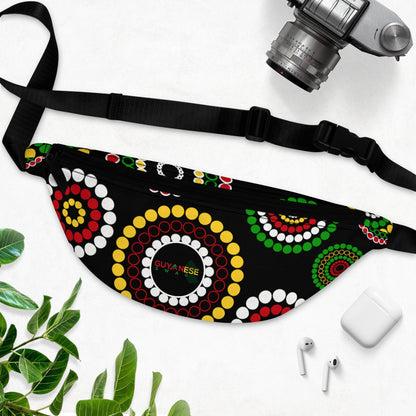 Guyanese Swag Ice Gold Green Floral Fanny Pack