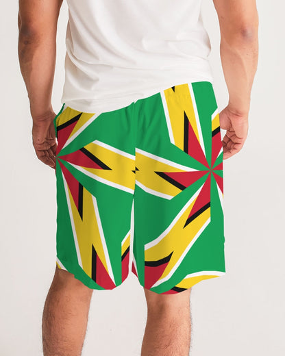 Abstract Guyanese Swag Men's Jogger Shorts