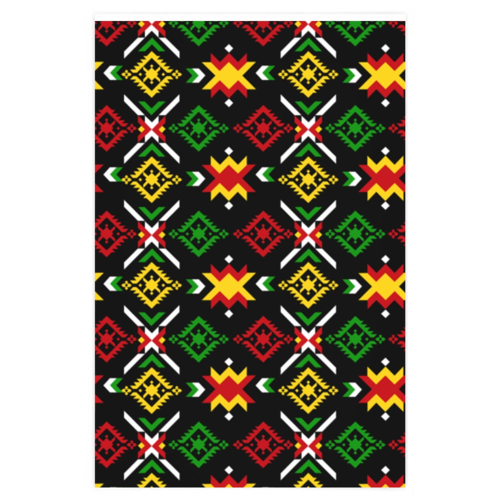 Guyanese Swag Tribal Print Gift Wrapping Paper.