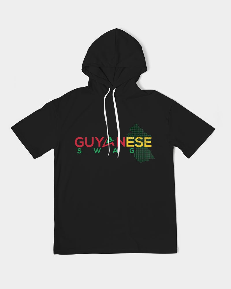 Guyanese Swag Guyana Map Men's Premium Heavyweight Short Sleeve Hoodie