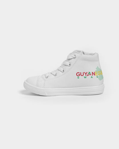 Official Guyanese Swag Guyana Map Logo Unisex Kids Hightop Canvas Shoe