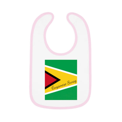 Guyana Flag Baby Contrast Trim Jersey Bib
