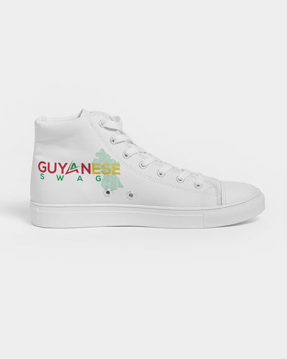 Guyanese Swag Guyana Map Men's Hightop Canvas Sneakers