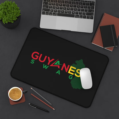 Guyanese Swag Guyana Map Print Desk Mat