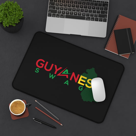 Guyanese Swag Guyana Map Print Desk Mat.
