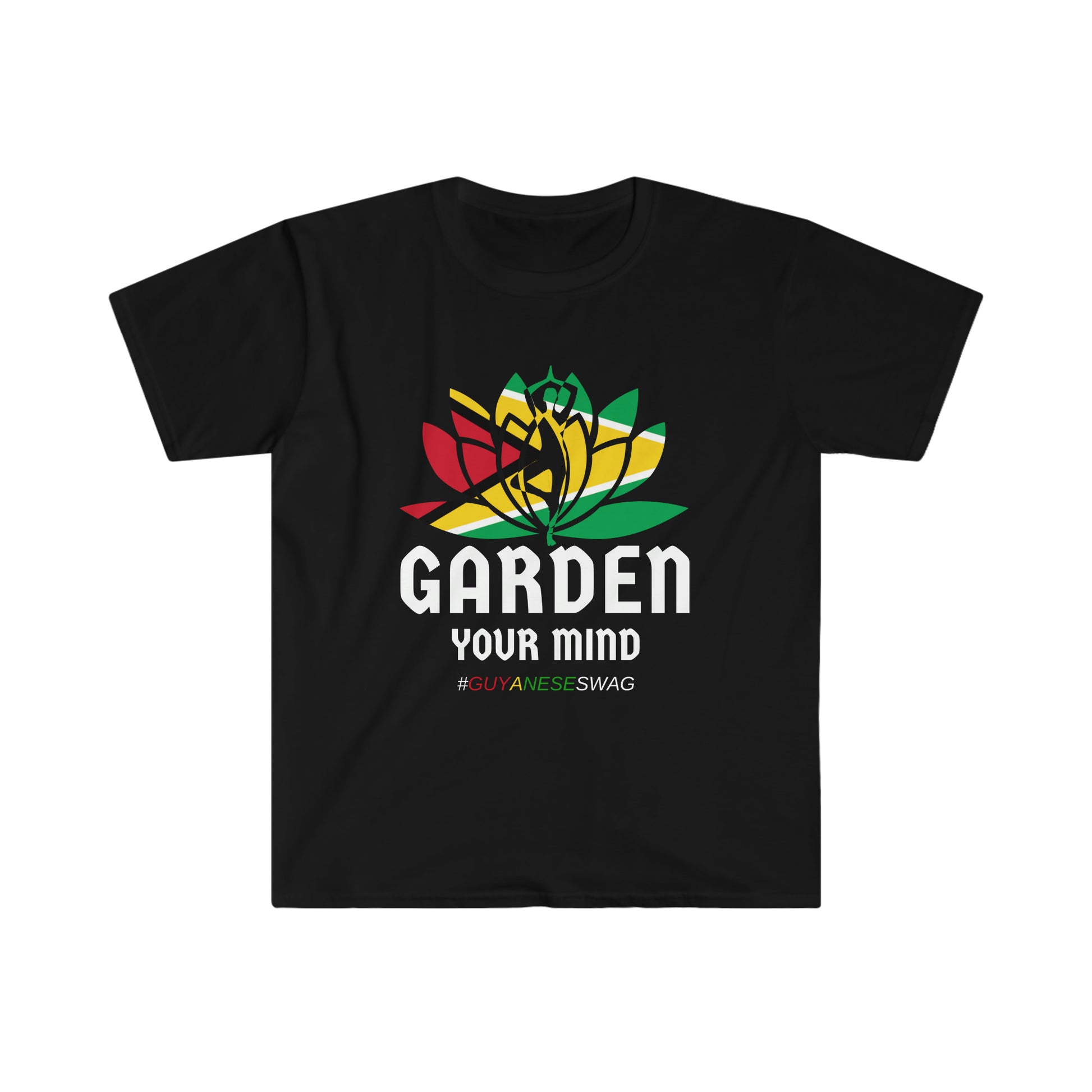 Garden Your Mind Guyana Flag Softstyle T-Shirt by Guyanese Swag
