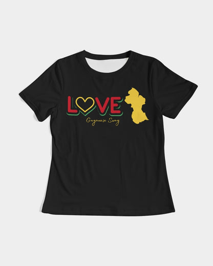 Love Guyana Map Women's Short Sleeve Tee