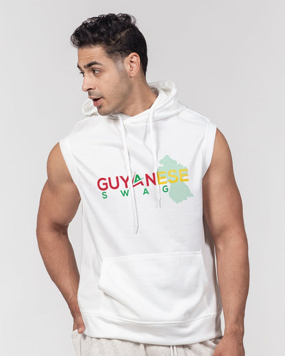 Guyanese Swag Guyana Map Men's Premium Heavyweight Sleeveless Hoodie