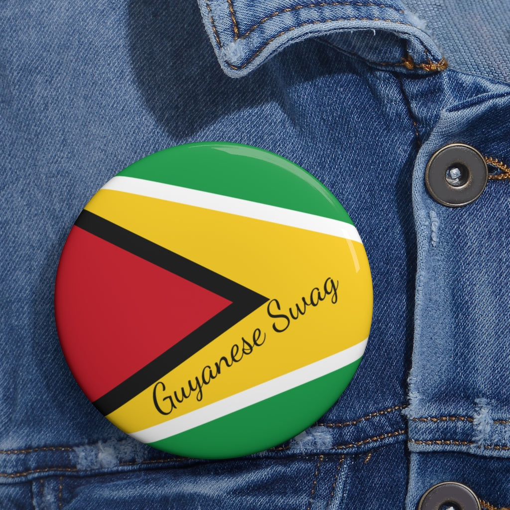 Guyana Flag Pin Buttons.