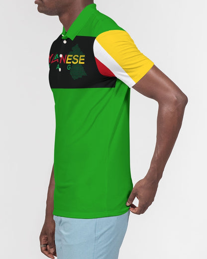 Green Guyanese Swag™ Men's Slim Fit Short Sleeve Polo