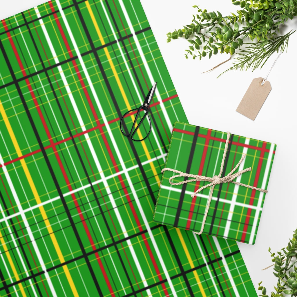 Guyanese Swag Plaid Gift Wrapping Paper.