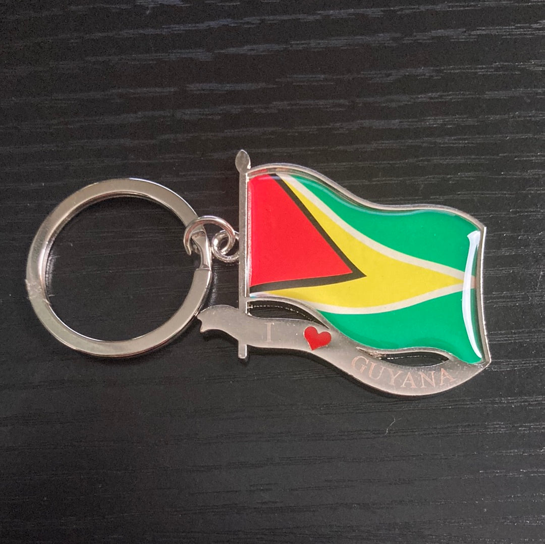 I ❤️  Guyana Flag Key Chain