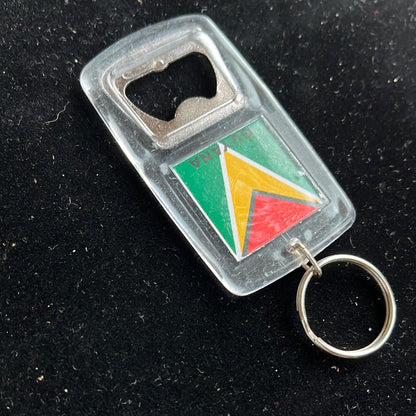 Guyana Flag Bottle Opener Key Chain