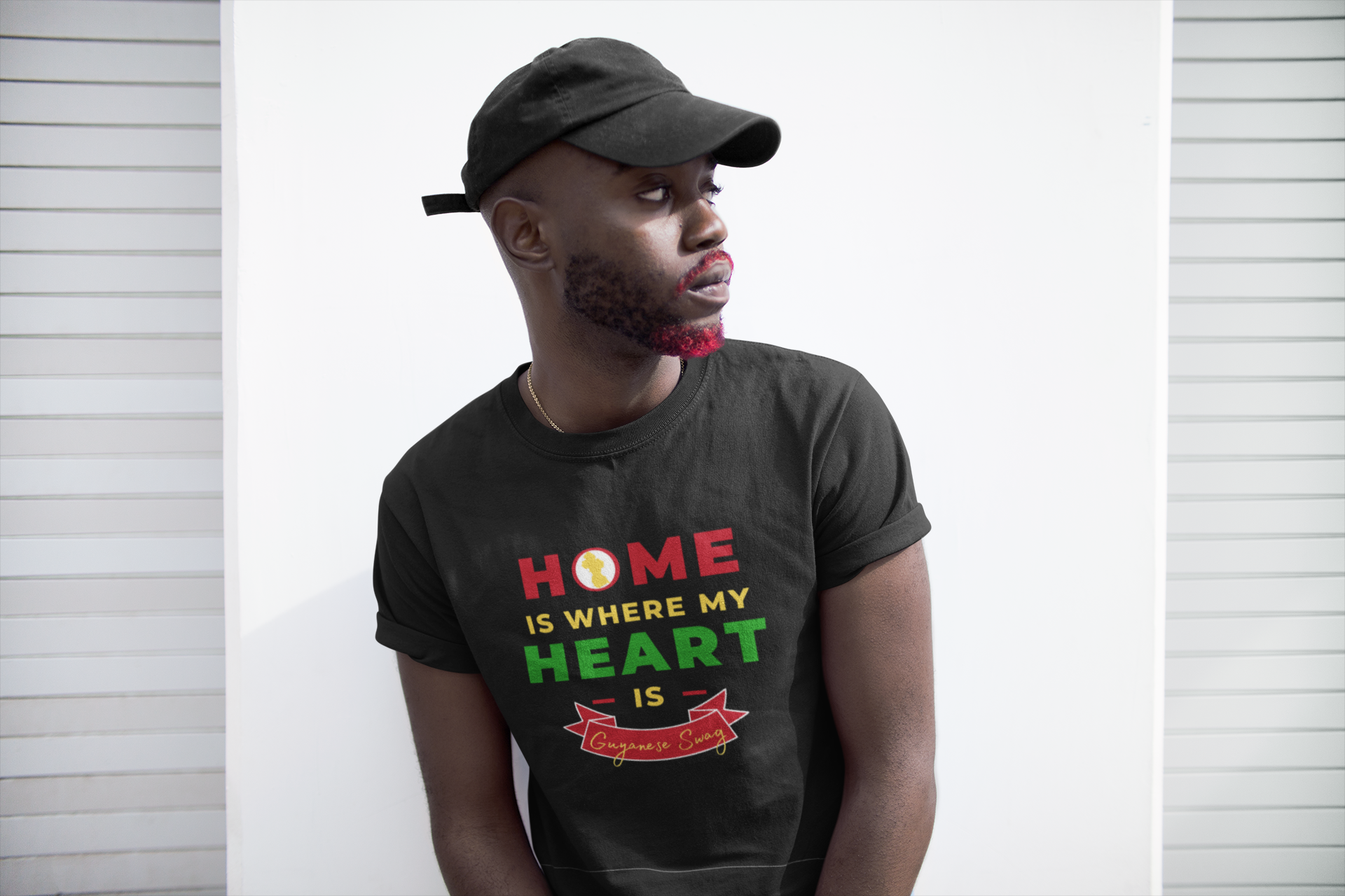 Guyanese Swag Home Is Where My Heart Is Men's Tee