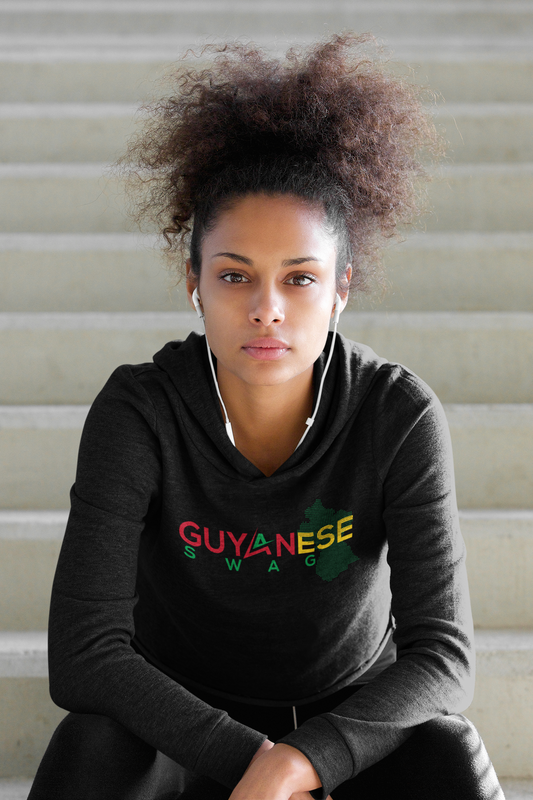Guyanese Swag Guyana Map Women's Cropped Sweatshirt