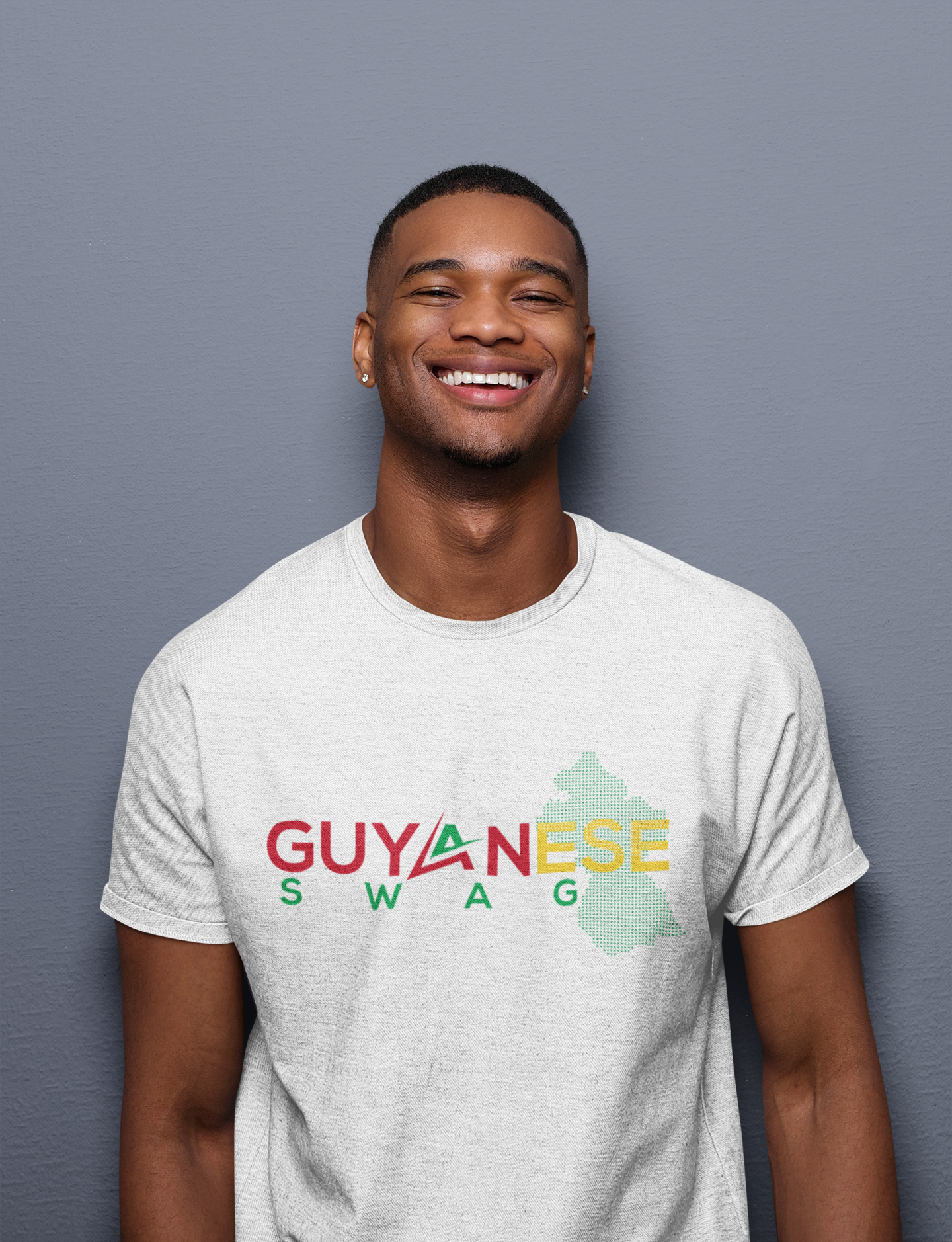 Guyanese Swag Guyana Map Men's Premium Heavyweight Tee