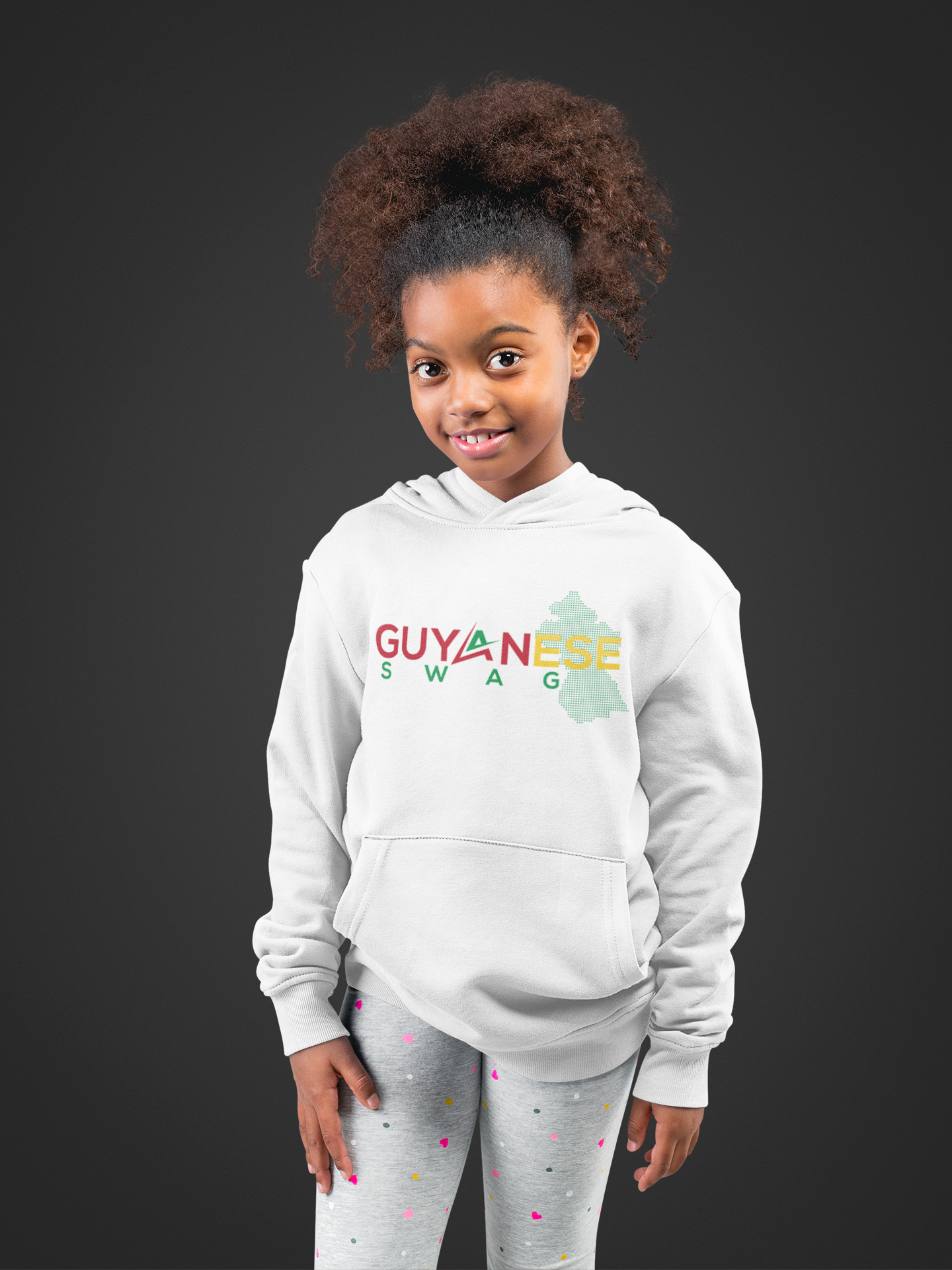 Guyanese Swag Guyana Map Unisex Kids Hoodie