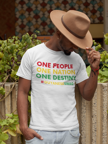 Guyanese Moto "One People One Nation One Destiny" Men's Tee