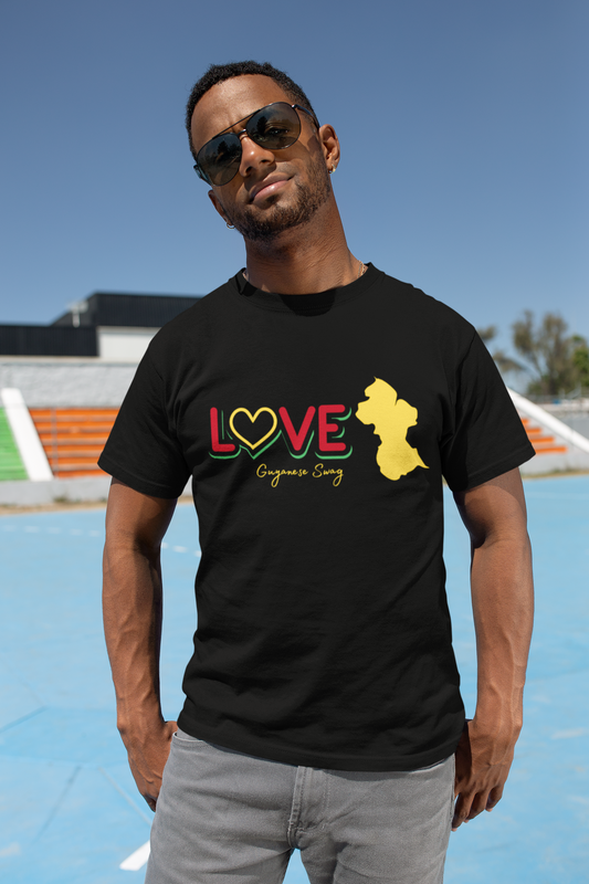 Love Guyana Map Men's Short Sleeve Tee