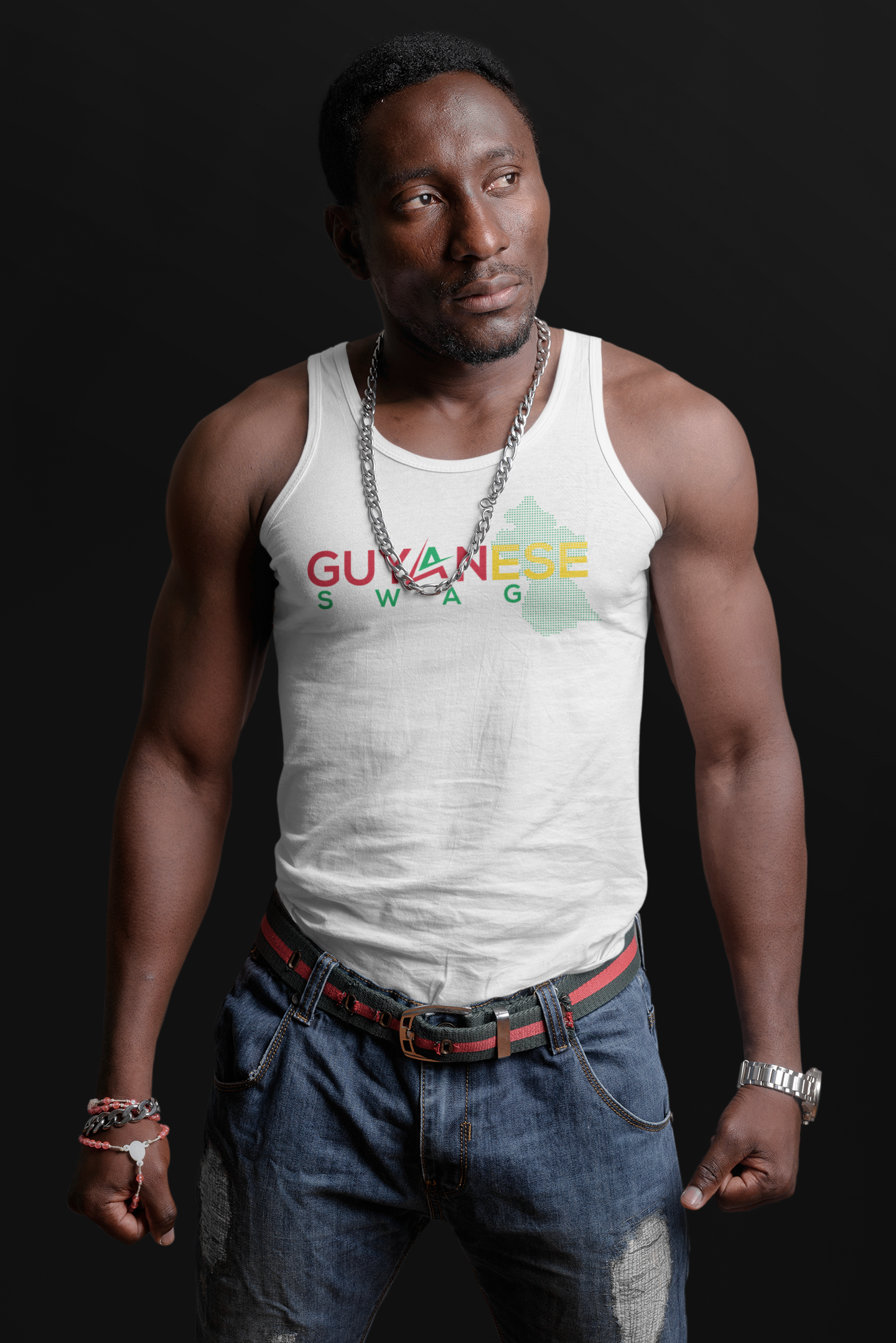Guyanese Swag Guyana Map Men's Tank Top
